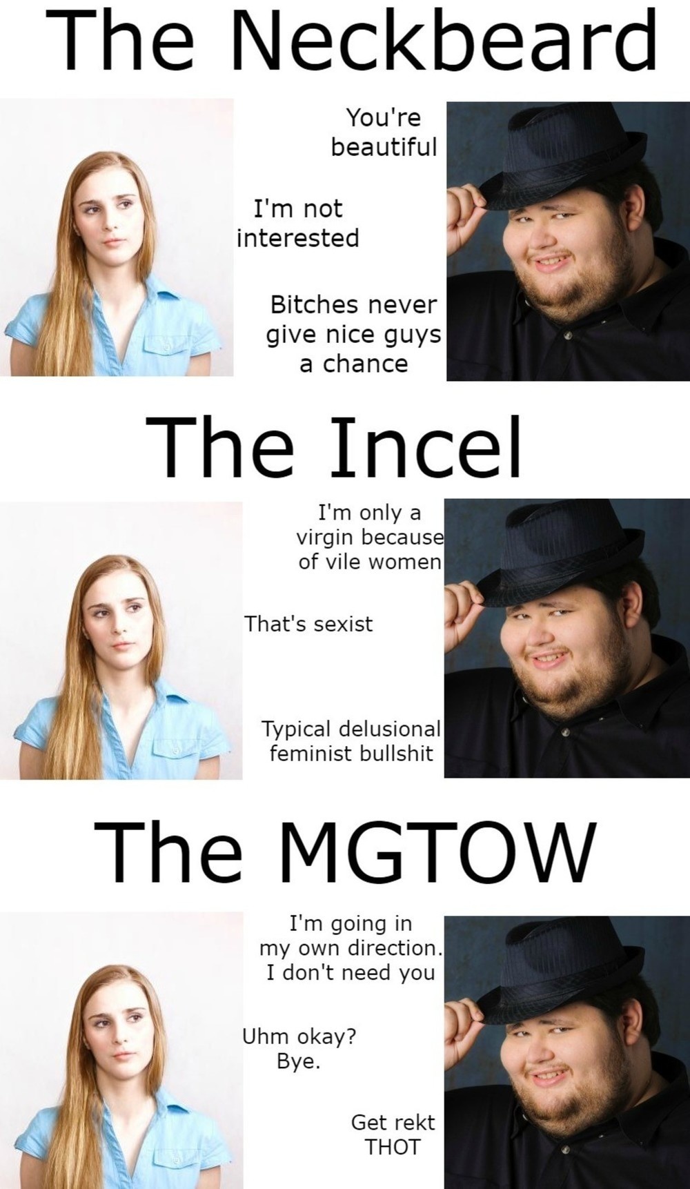 Yeah, the term for that is supposed to be MGTOW, but they get mocked too. 