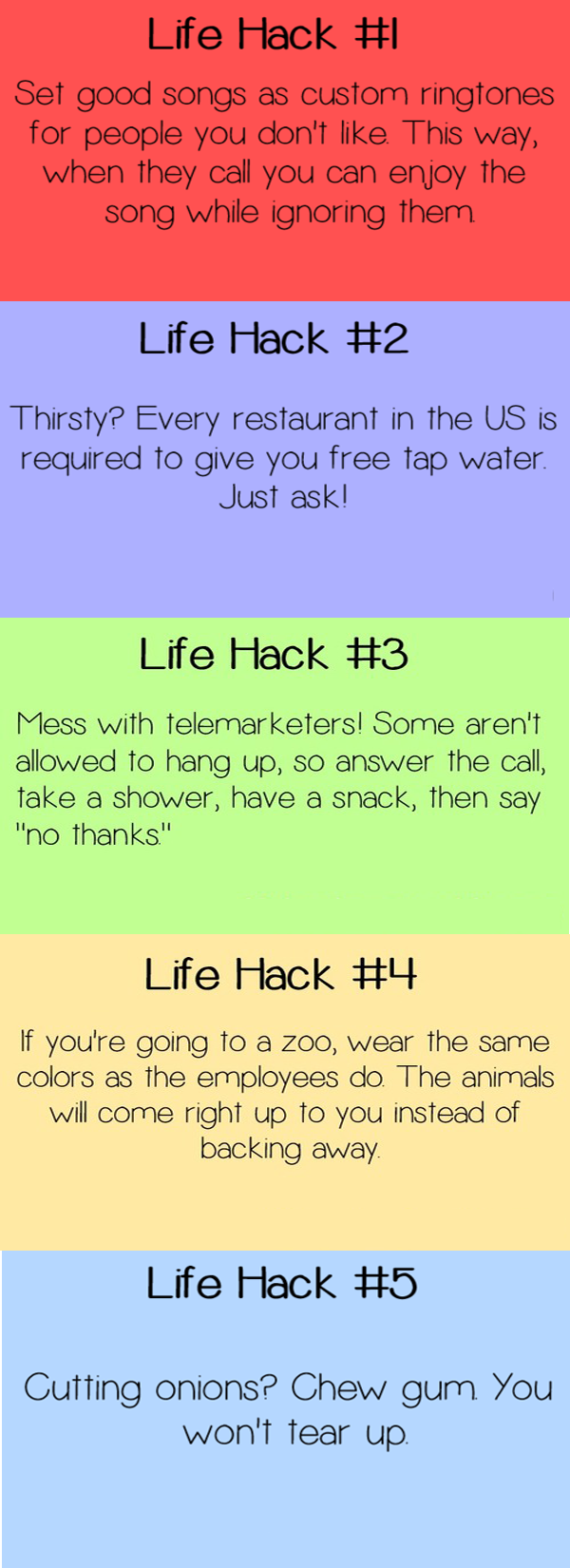 5 Life hacks