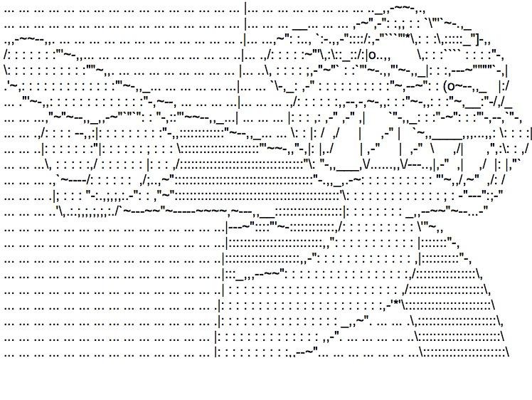 ascii art middle finger 160 characters