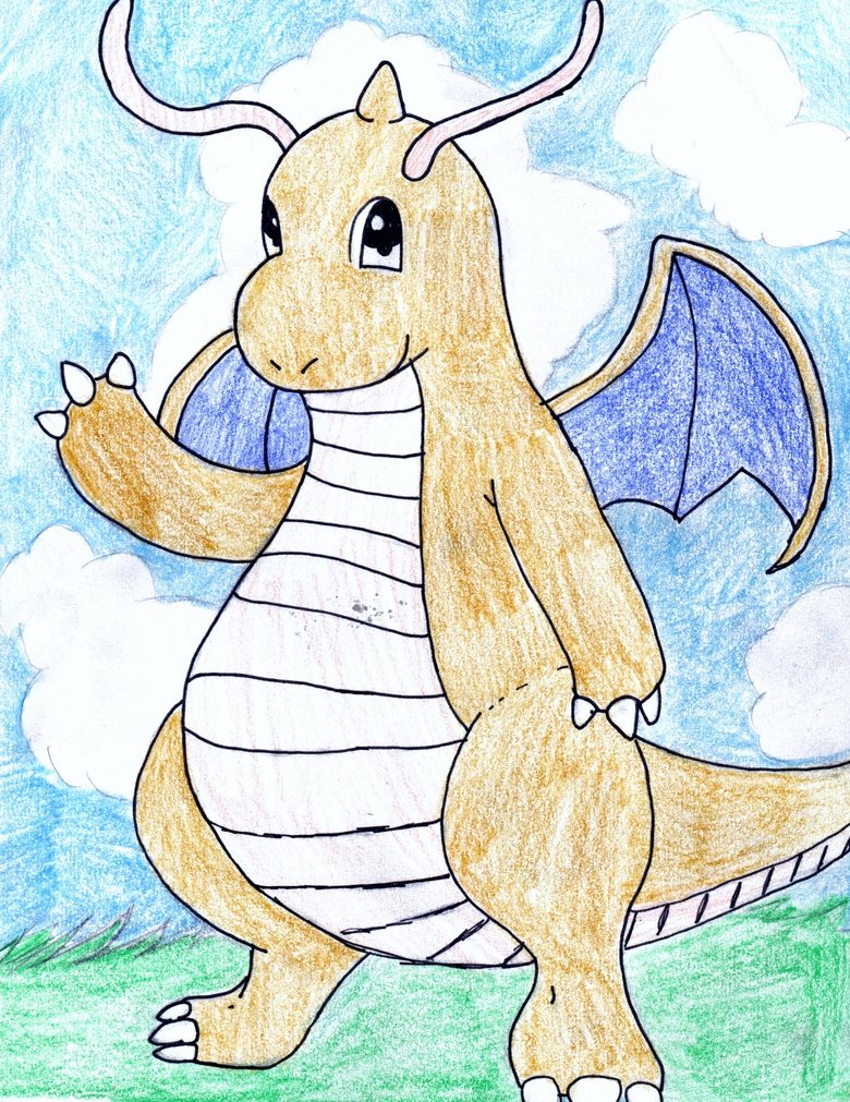 Dragonite Pokemon drawing :D