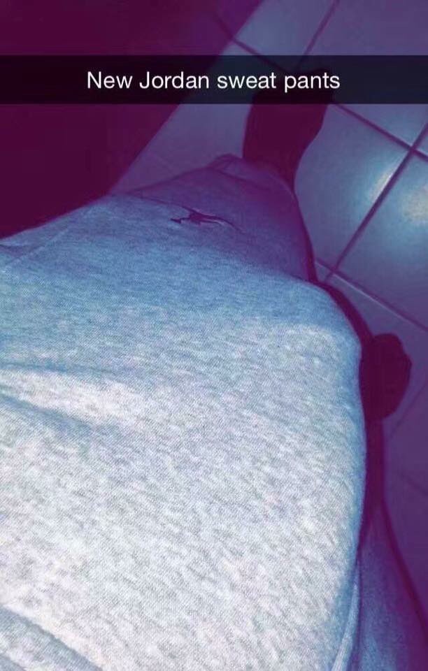 dicks in grey sweatpants