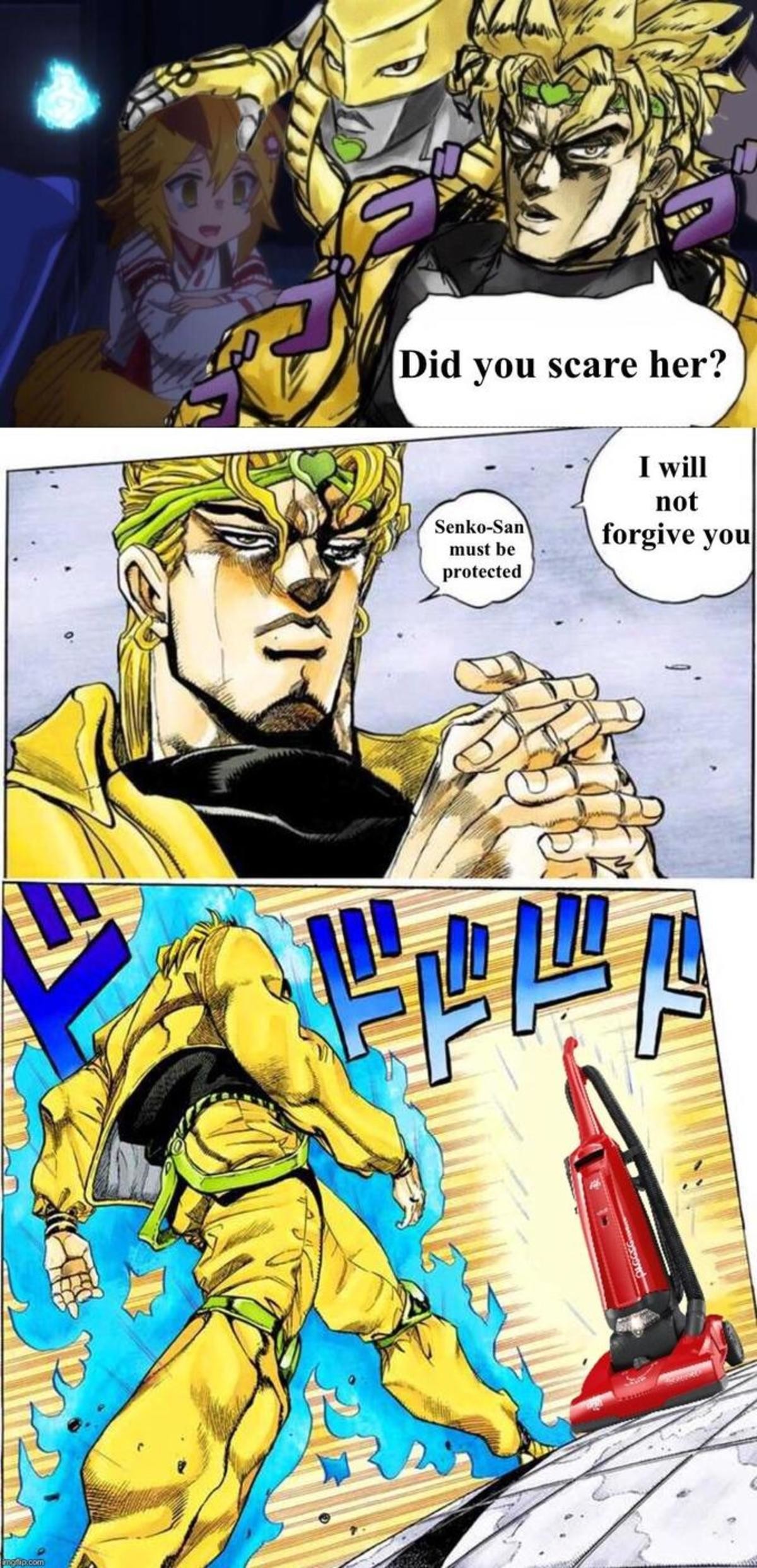 Iconic Dio walking towards Jotaro scene. Meme dump