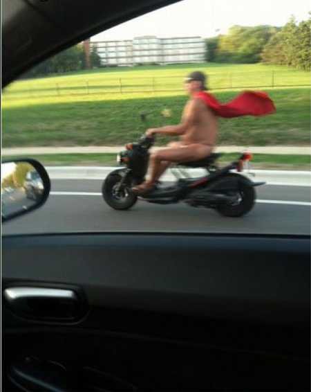 Moped man to Save the Day. .