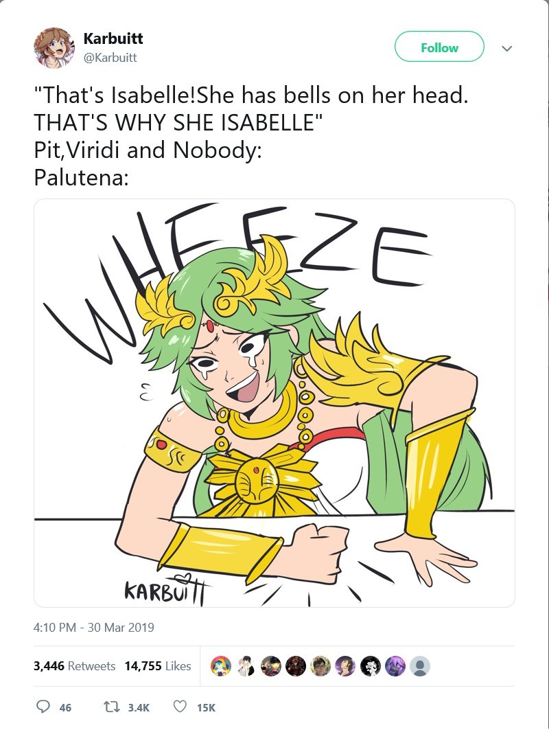 Palutena Laughs At Her Own Joke