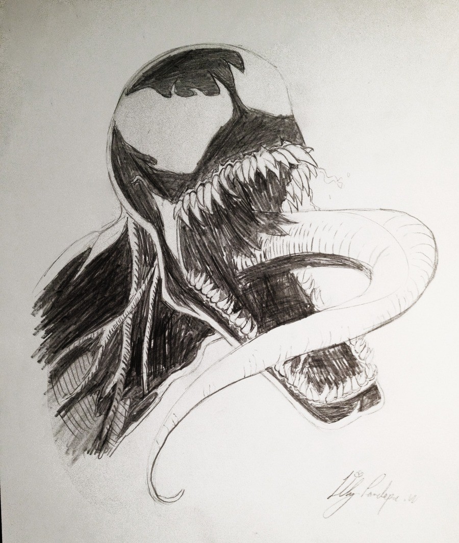Venom pencil drawing