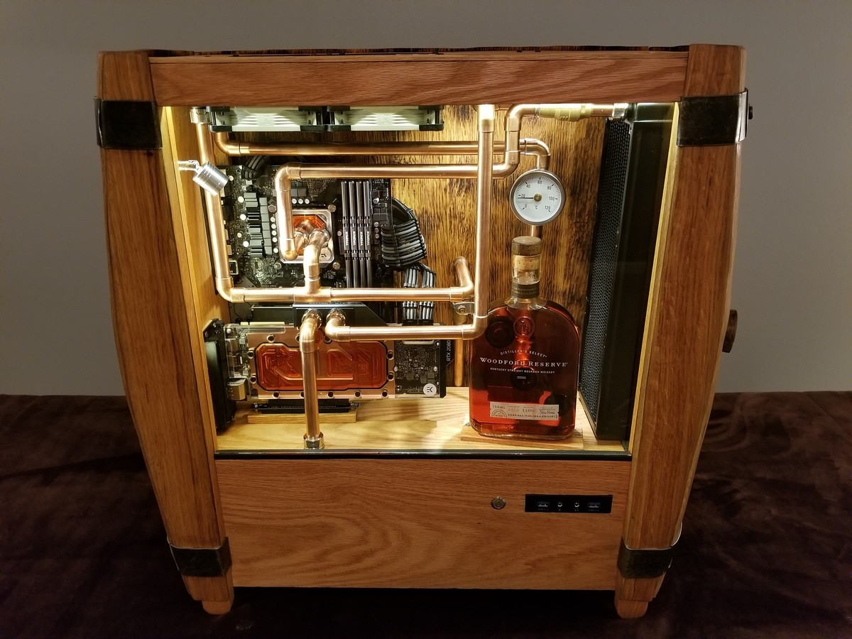 Water Cooled Bourbon Barrel PC